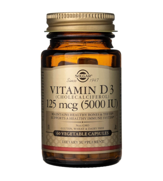 Solgar Witamina D3 (5000 IU) 125 mcg - 60 kapsułek