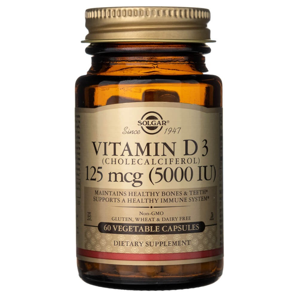 Solgar Witamina D3 (5000 IU) 125 mcg - 60 kapsułek