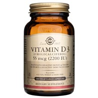 Solgar Vitamin D3 55 mcg (2200 IU) - 50 Vegetable Capsules