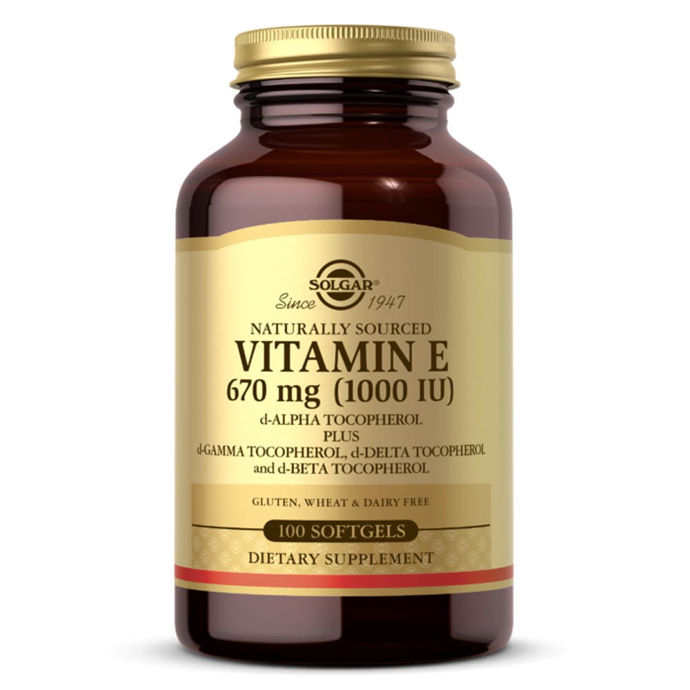 Solgar Vitamin E 670 mg (1000 IU) (d-Alpha-Tocopherol) - 100 Weichkapseln