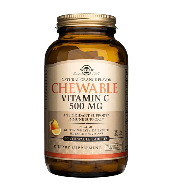 Solgar Chewable Vitamin C 500 mg, Natural Orange - 50 Tablets