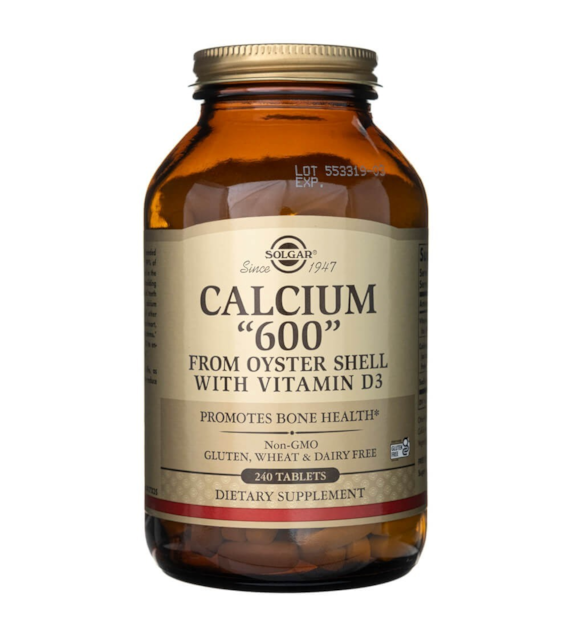 Solgar Calcium  600  (from Oyster Shell with Vitamin D3) - 240 Tablets