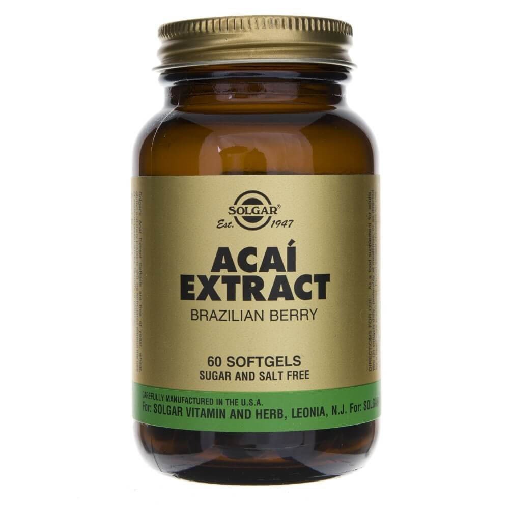 Solgar Acai ekstrakt z brazylijskich jagód - 60 kapsułek