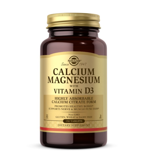 Solgar Calcium Magnesium with Vitamin D3 - 150 Tablets