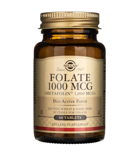 Solgar Folate 1000 mcg DFE (Metafolin® 1000 mcg) - 60 Tablets