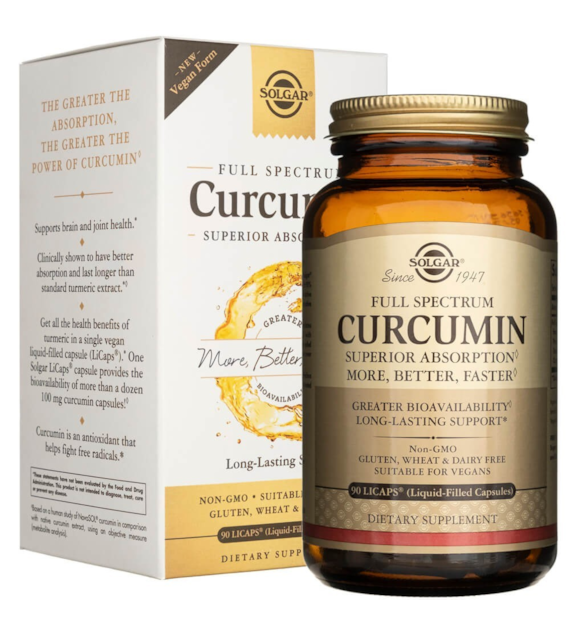 Solgar Full Spcetrum Curcumin Liquid Extract - 90 Softgels