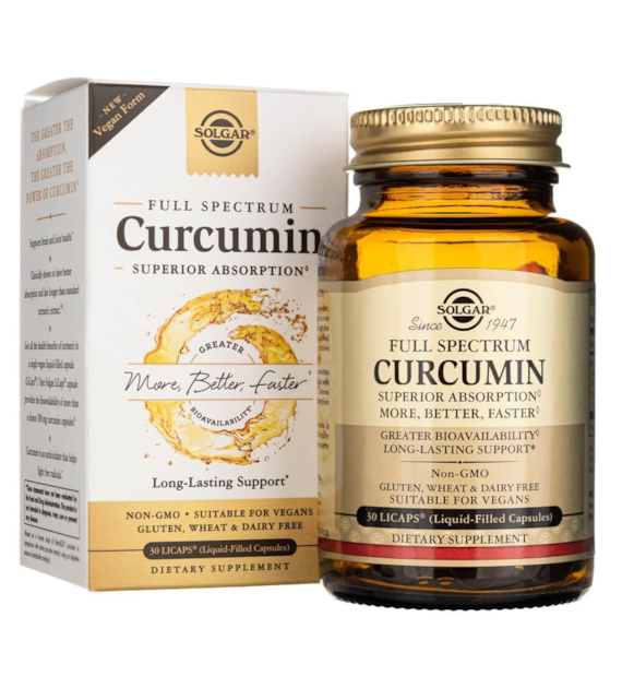 Solgar Full Spcetrum Curcumin Liquid Extract - 30 Softgels