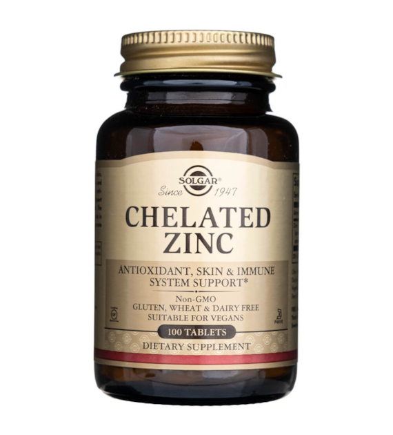 Solgar Chelated Zinc - 100 Tablets