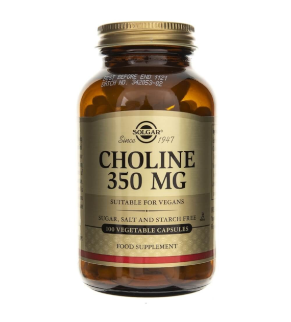 Solgar Choline 350 mg - 100 Veg Capsules