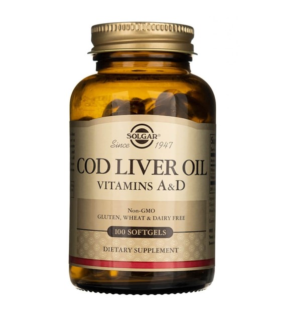 Solgar Cod Liver Oil (Vitamin A & D) - 100 Softgels