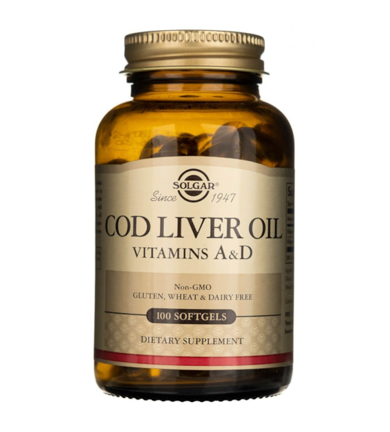 Solgar Cod Liver Oil (Vitamin A & D) - 100 Softgels