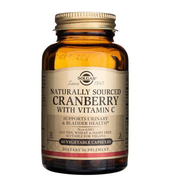 Solgar Natural Cranberry with Vitamin C - 60 Veg Capsules