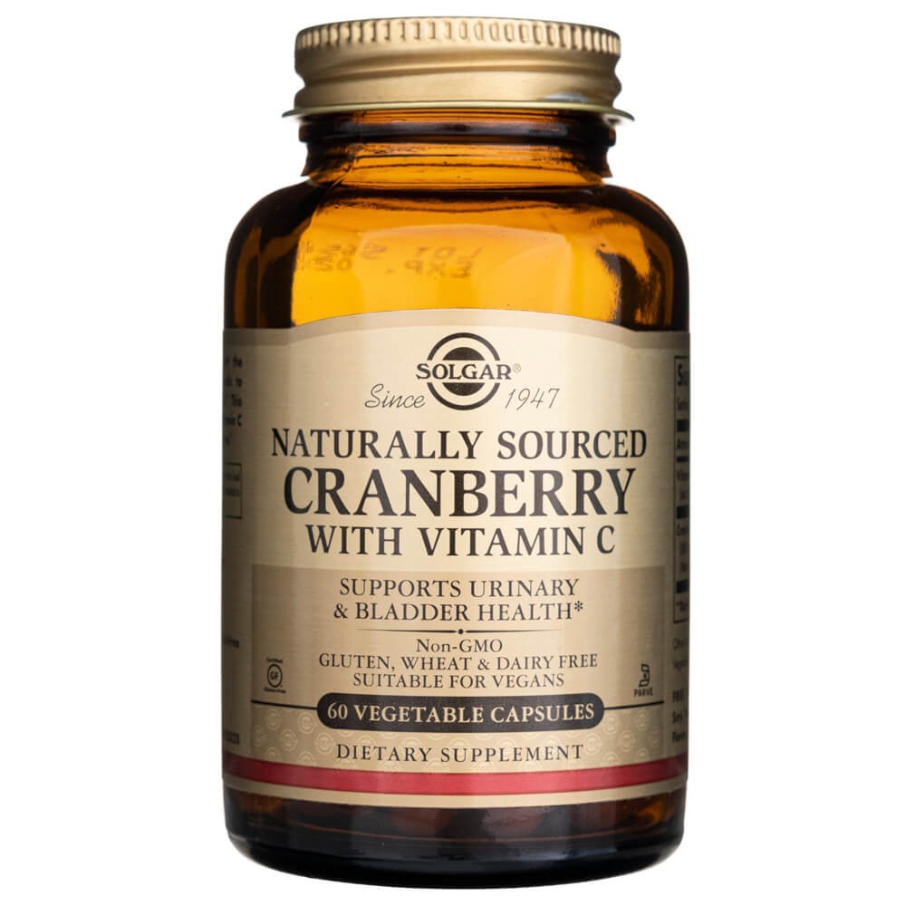 Solgar Přírodní brusinky s vitaminem C - 60 veg. kapslí
