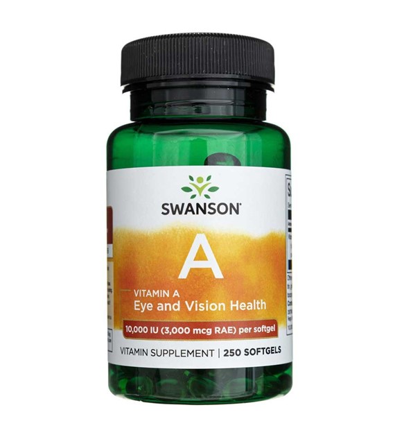 Swanson Vitamina A 3000 mcg (10000 IU) - 250 měkkých gelů