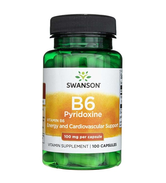 Swanson Vitamin B6 Pyridoxine 100 mg - 100 kapslí