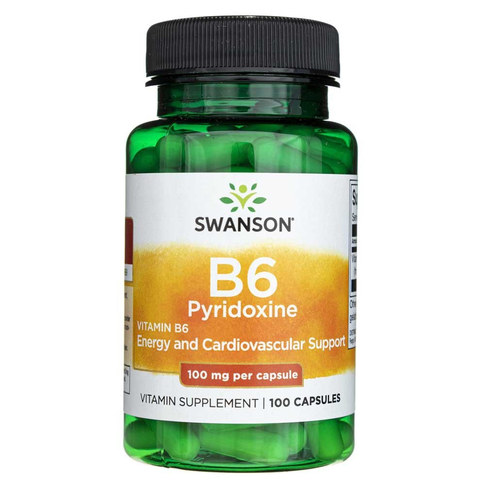 Swanson Vitamin B6 Pyridoxine 100 mg - 100 kapslí