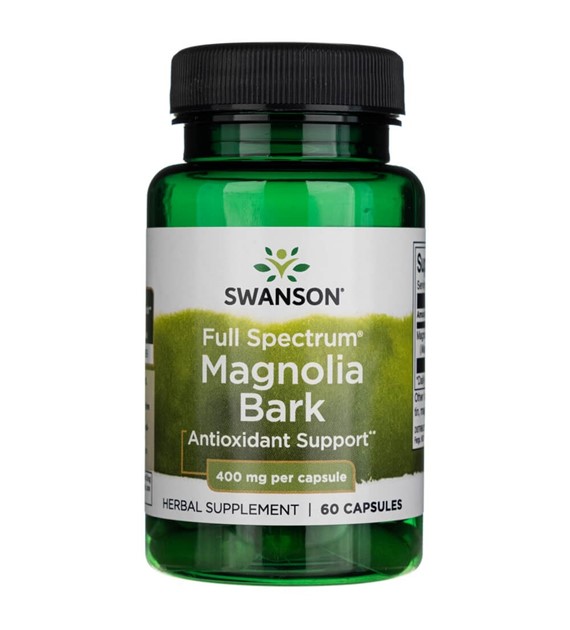 Swanson Full Spectrum Magnolia Bark (Kora magnolii) 400 mg - 60 kapsułek