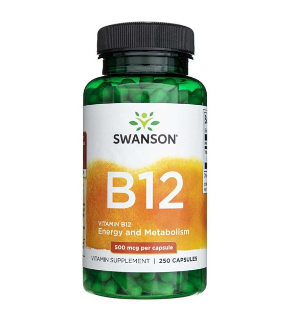 Swanson Vitamin B12 500 mcg - 250 kapslí