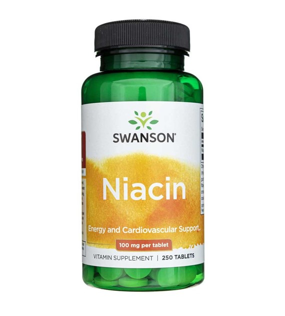 Swanson Niacyna (Witamina B3) 100mg - 250 tabletek