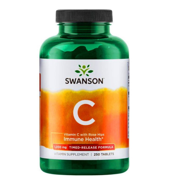 Swanson Witamina C 1000 mg z dziką różą timed-release - 250 tabletek