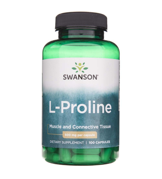 Swanson L-Prolina (L-Proline) 500 mg - 100 kapsułek