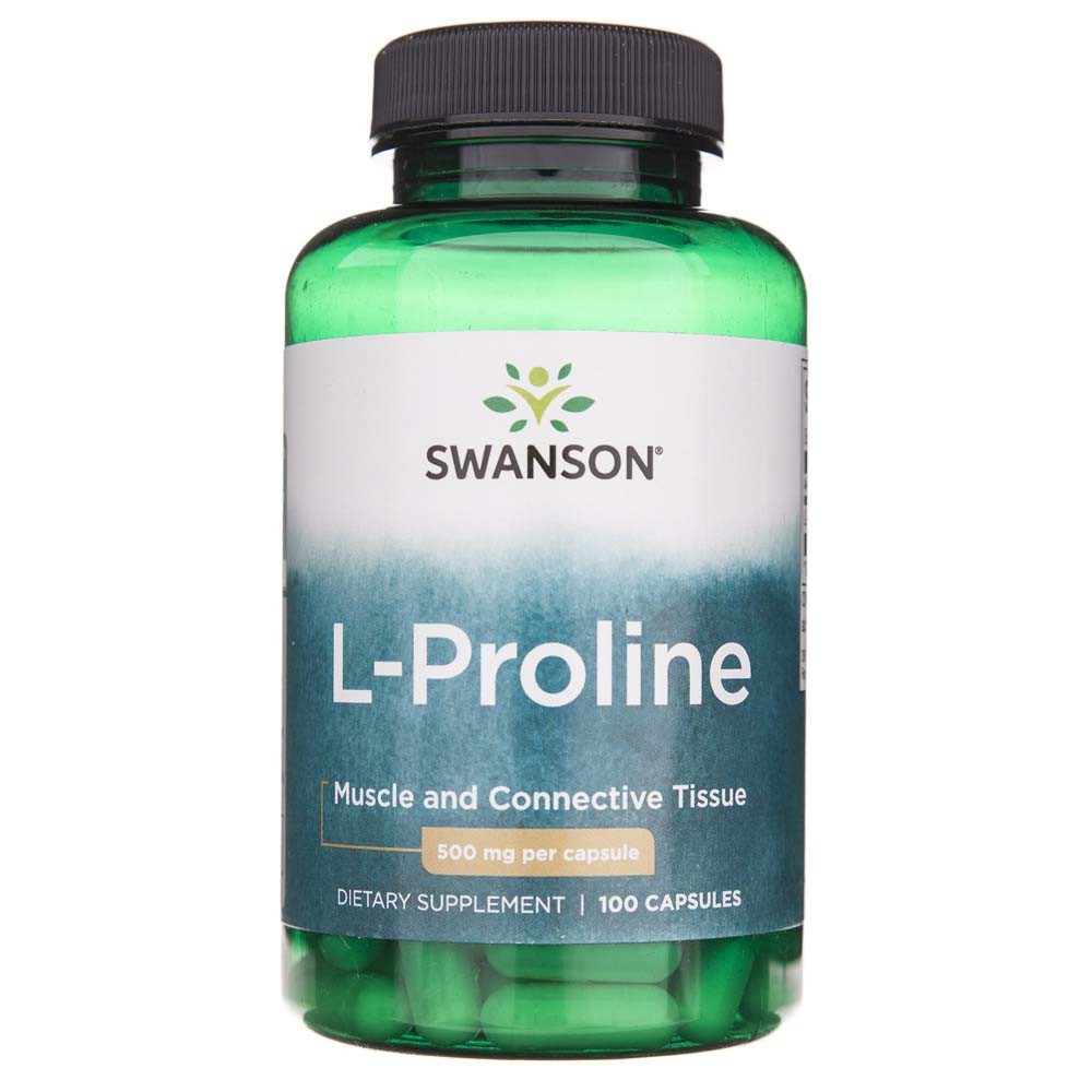 Swanson L-Prolina (L-Proline) 500 mg - 100 kapsułek