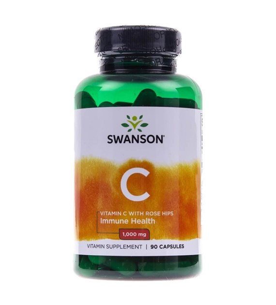 Swanson Witamina C z dziką różą 1000 mg - 90 kapsułek