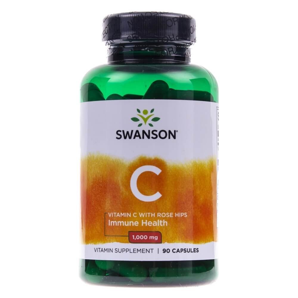 Swanson Vitamin C mit Hagebutten 1000 mg - 90 Kapseln