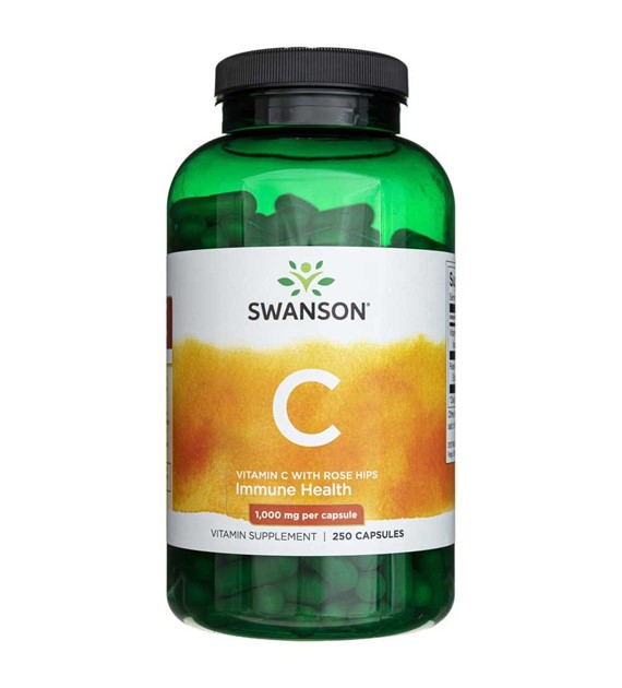 Swanson Vitamin C mit Hagebutten 1000 mg - 250 Kapseln