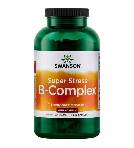 Swanson Super Stress B-Complex z Witaminą C - 240 kapsułek