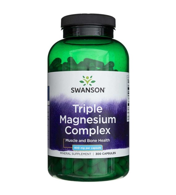 Swanson Triple Magnesium Complex 400 mg - 300 kapslí