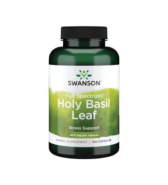 Swanson Holy Basil Leaf (Liść bazylii) 400 mg - 120 kapsułek