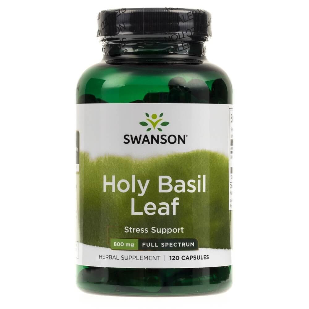 Swanson Holy Basil Leaf (Liść bazylii) 400 mg - 120 kapsułek