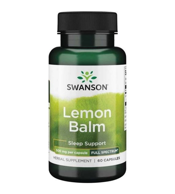 Swanson Full Spectrum Lemon Balm (Melisa) 500 mg - 60 kapsułek