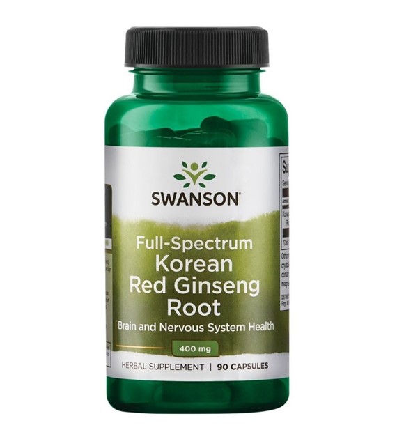 Swanson Full Spectrum Czerwony Żeń-szeń koreański 400 mg - 90 kapsułek