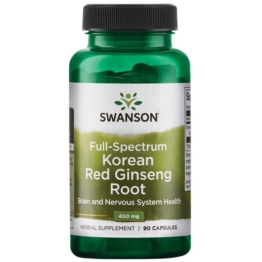 Swanson Full Spectrum Czerwony Żeń-szeń koreański 400 mg - 90 kapsułek