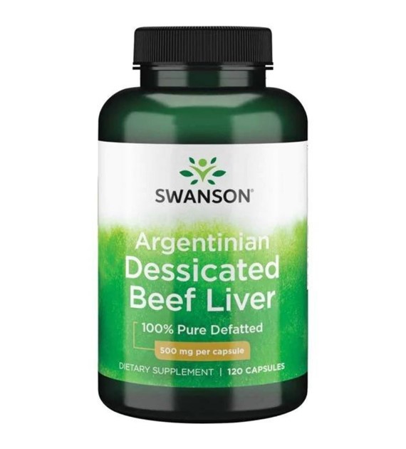 Swanson Beef Liver (wątroba wołowa) 500 mg - 120 kapsułek