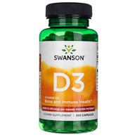 Swanson Vitamin D3 2000 IU (50 mcg) - 250 kapslí