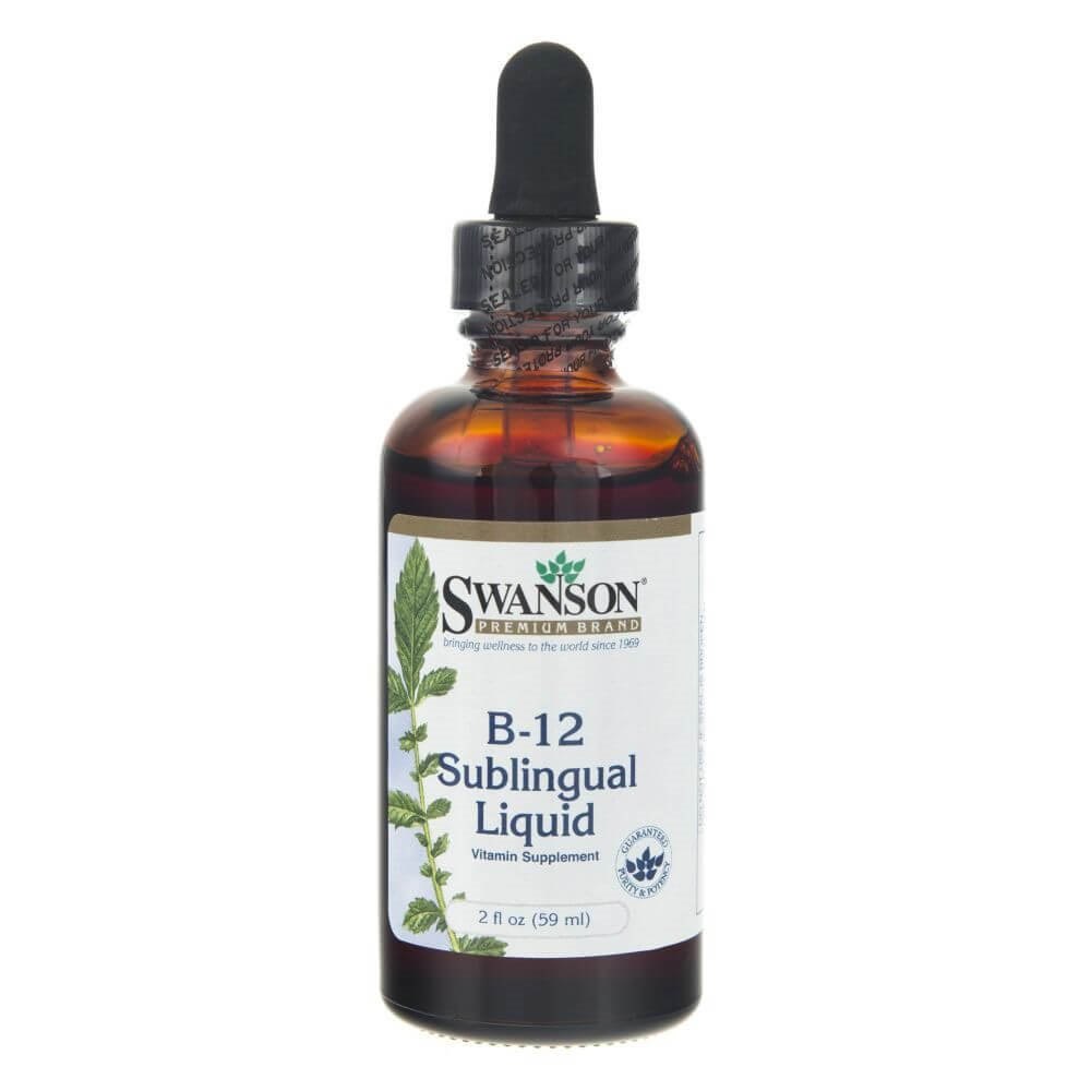 Swanson Witamina B12 w płynie, truskawka - 59 ml