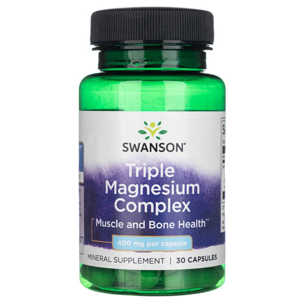 Swanson Triple Magnesium Complex (Magnez) 400 mg - 30 kapsułek