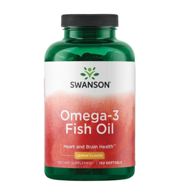 Swanson Omega-3 Smak Cytrynowy - 150 kapsułek