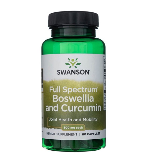 Swanson Vollspektrum Boswellia und Curcumin - 60 Kapseln