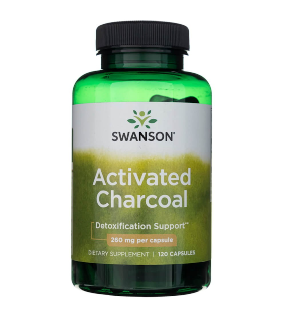 Swanson Activated Charcoal 260 mg - 120 Capsules
