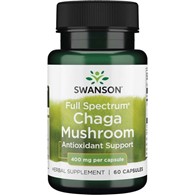 Swanson Full Spectrum Chaga Mushroom 400 mg - 60 Capsules