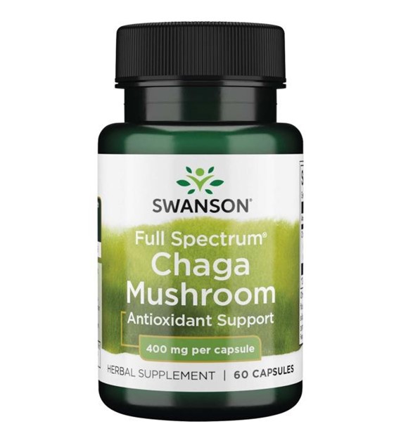 Swanson Full Spectrum Chaga Mushroom 400 mg - 60 Capsules