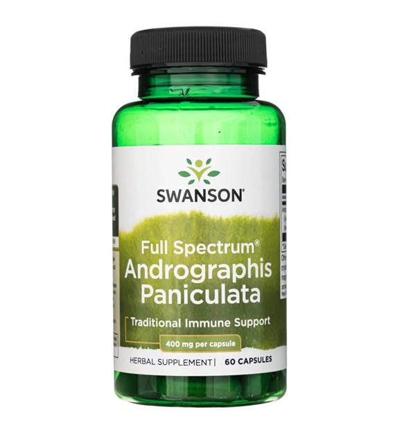 Swanson Andrographis paniculata s plným spektrem 400 mg - 60 kapslí