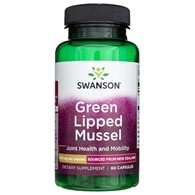 Swanson Nowozelandzka liofilizowana zielona małża 500 mg - 60 kapsułek