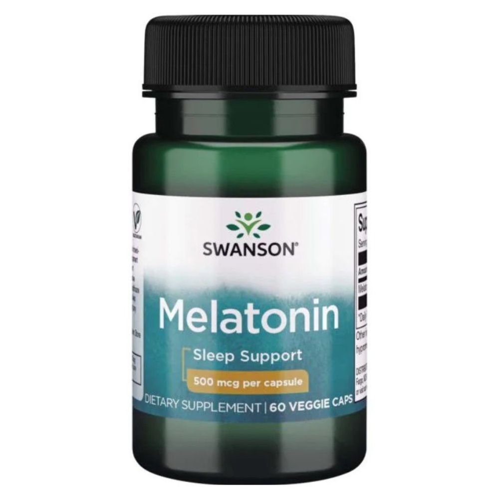 Swanson Melatonina 500 mcg - 60 kapsułek
