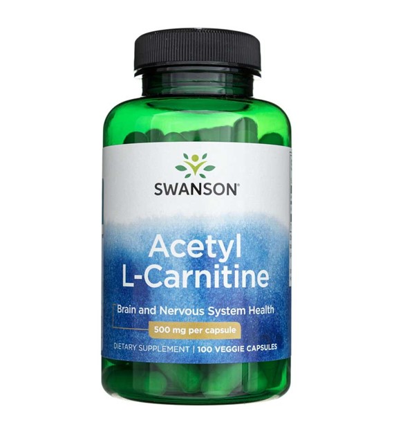 Swanson Acetyl L-Carnitine 500 mg - 100 Veg Capsules