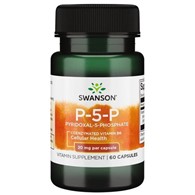 Swanson Witamina B6 P-5-P (pyridoxal-5-phosphate) 20 mg - 60 kapsułek